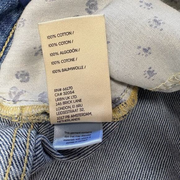 Pilcro Anthropologie High Rise Wide Leg Ankle Blue Denim Jeans Size 29 - Picture 11 of 15